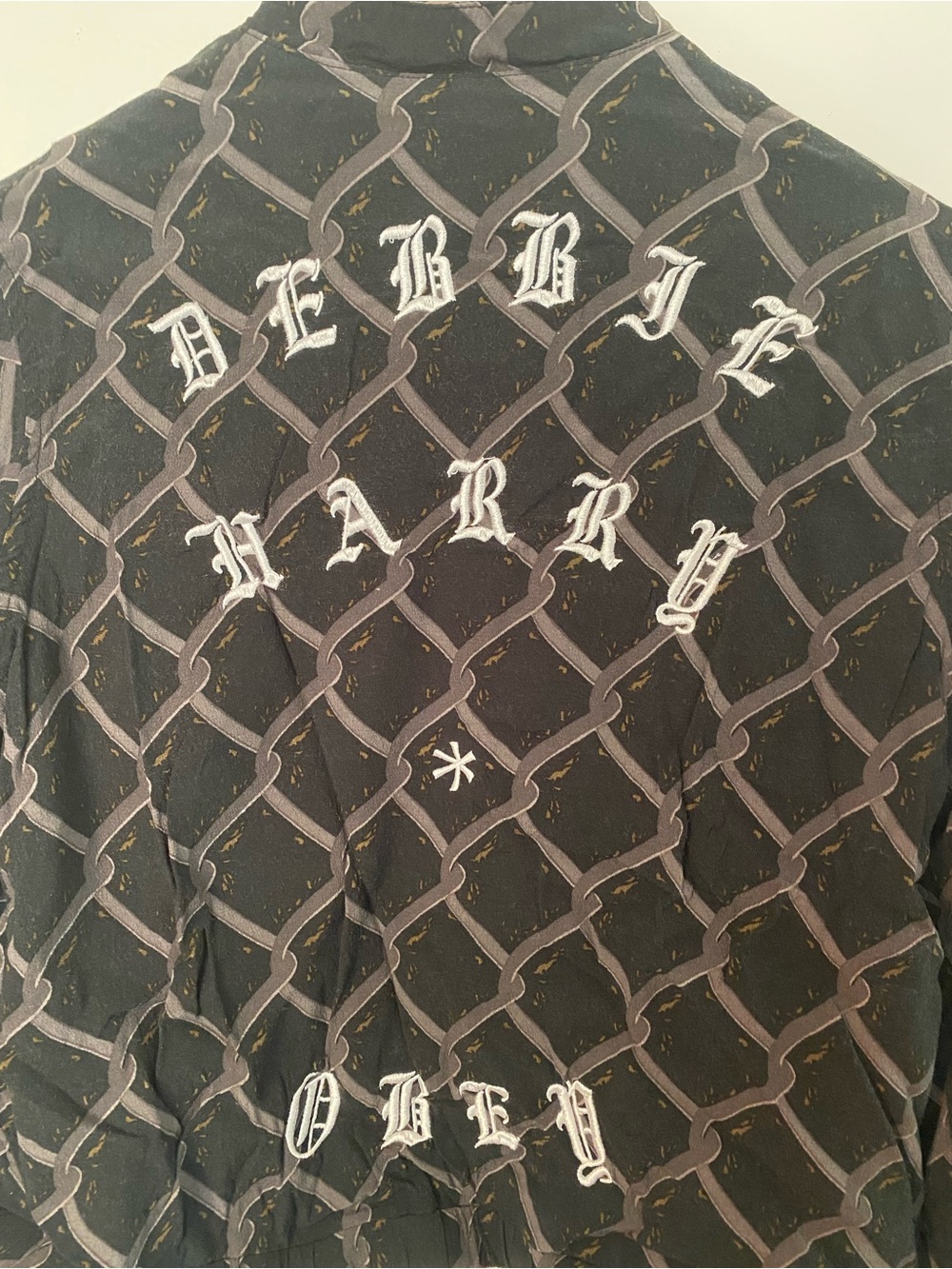 OBEY x Debbie Harry Chainlink Pattern Zip Up Jacket - Picture 10 of 10